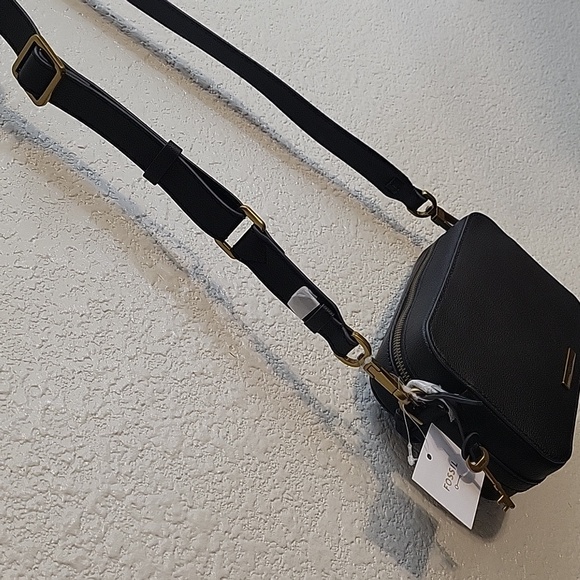NWT Fossil Bryce Small Crossbody Black Leather Bag - Picture 8 of 17